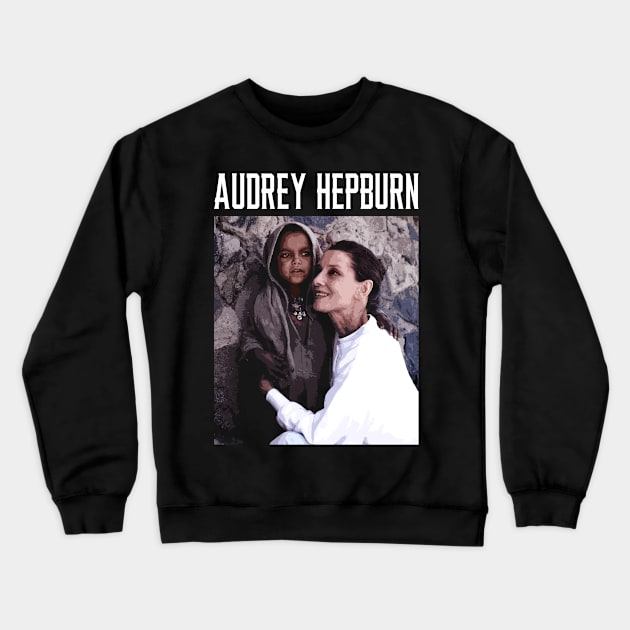 Audrey's Graceful Charisma The Audrey Hepburn Tribute Tee Crewneck Sweatshirt by Angel Shopworks